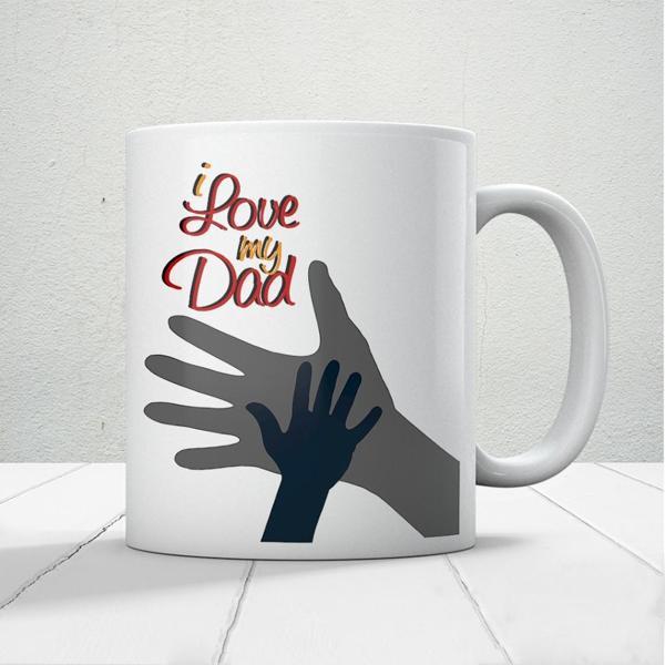 I Love My Dad Baskılı Babalar Günü Kupa Bardak - Image 1