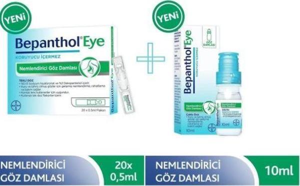 Bepanthol Eye Göz Damlası 10 Ml+ Eye Göz Damlası 0,5 Ml X 20 Flakon - Image 1