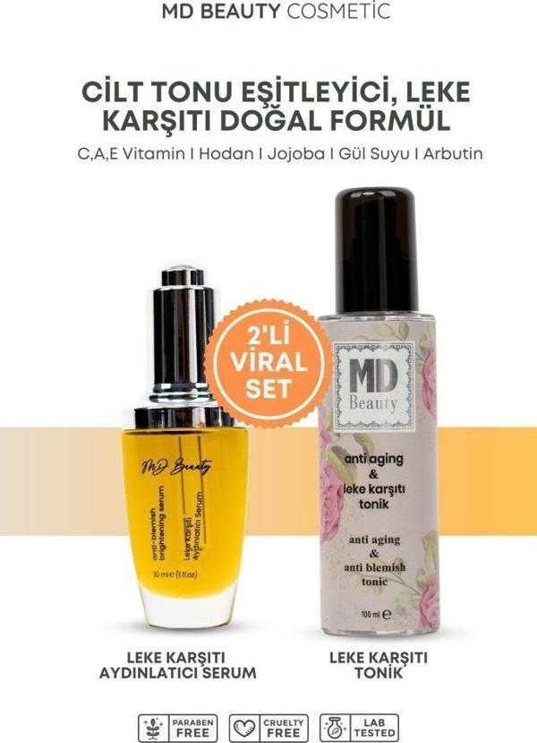 MD Beauty Leke Karşıtı Tonik & Aydınlatıcı Serum Seti - Image 1