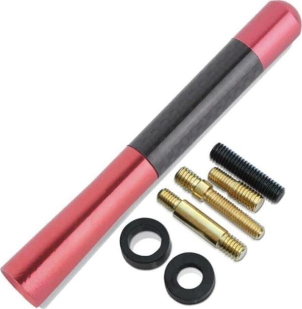 Nkt Group Audi Araçlarına Uyumlu Karbon Kırmızı Oto Radio Anteni Çubuk Anten - Image 1