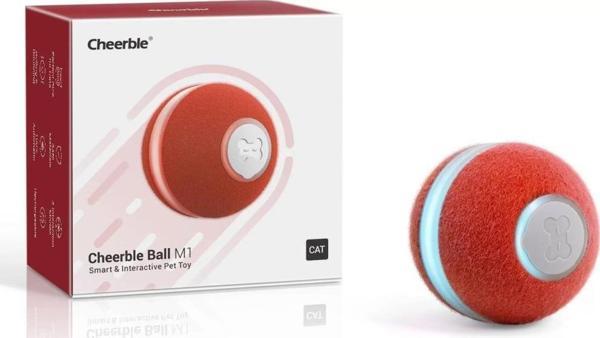 Cheerble Şarjlı Akıllı İneraktif Kedi Oyun Topu Kırmızı 4 Cm - Image 1