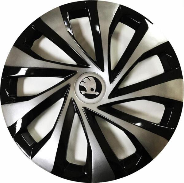 Nkt Group Skoda Araçlarına Uyumlu 15 Inç Piano Black Siyah Jant Kapağı 4 Adet - Image 1