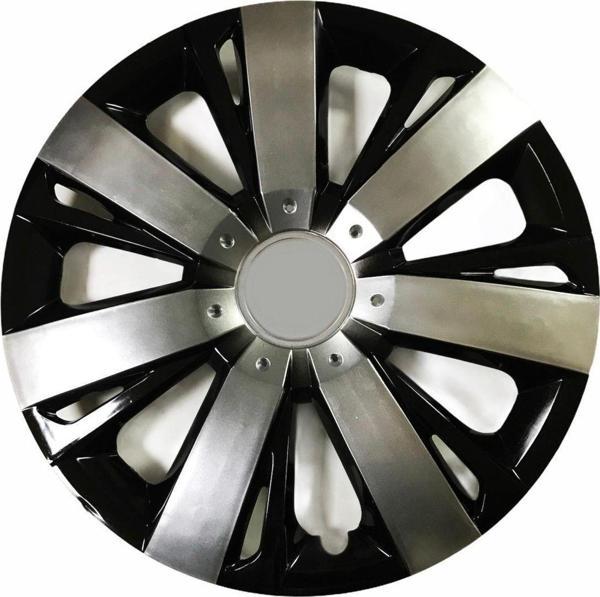 Nkt Group Alfa Romeo 146 Uyumlu 15 Inç Piano Black Siyah Beyaz Renkli Jant Kapağı 4 Adet - Image 1
