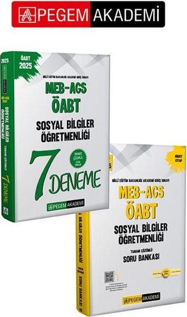 PEGEM AKADEMİ 2025 MEB-AGS-ÖABT Sosyal Bilgiler Öğretmenliği Tamamı Çözümlü 7 Deneme + 2025 MEB-AGS- - Pegem Akademi Yayıncılık - Image 1