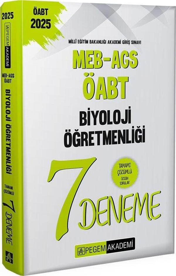2025 MEB-AGS-ÖABT Biyoloji Öğretmenliği Tamamı Çözümlü 7 Deneme - Pegem Akademi Yayıncılık - Image 1