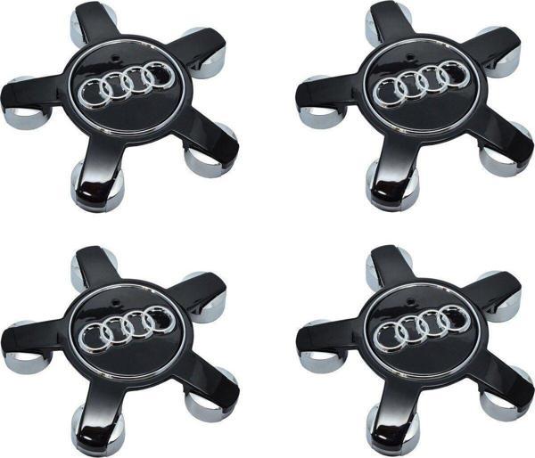 Nkt Group Audi 5 Kol Jant Göbek Kapak Seti 135Mm 4 Adet Siyah - Image 1