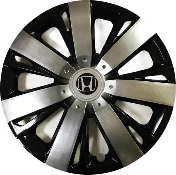Nkt Group Honda Accord Uyumlu 15 Inç Piano Black Siyah Beyaz Renkli Jant Kapağı 4 Adet - Image 1