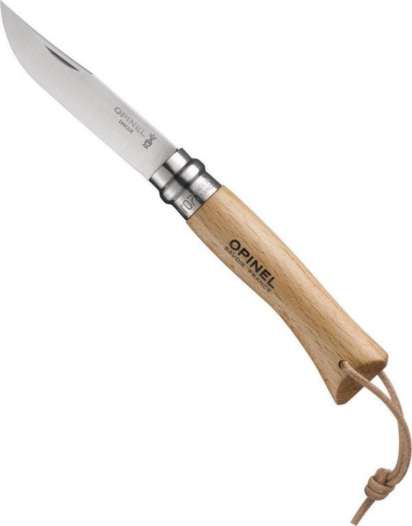 OPINEL INOX 7 NO AHSAP DERI ASKILI CAKI (001372) - Image 1