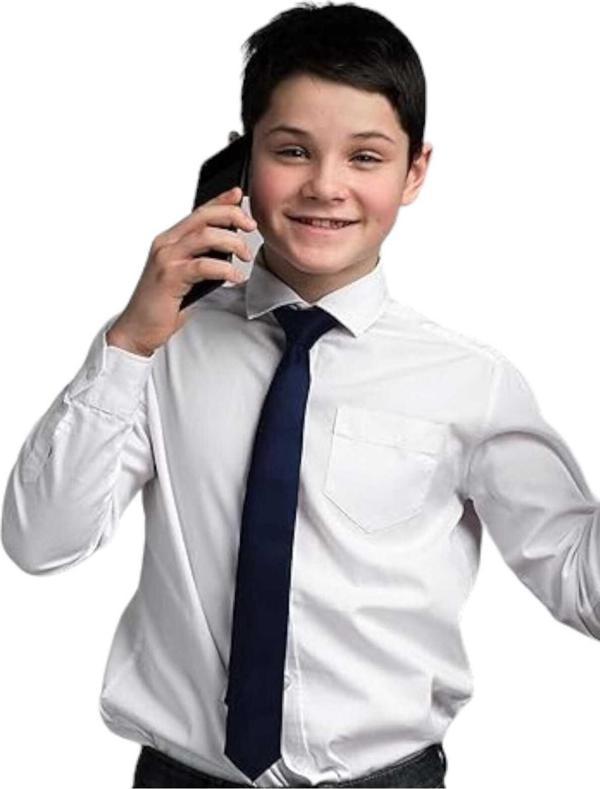 Erkek Çocuk 5 - 10 Yaş Lastikli Saten Kravat - Image 1