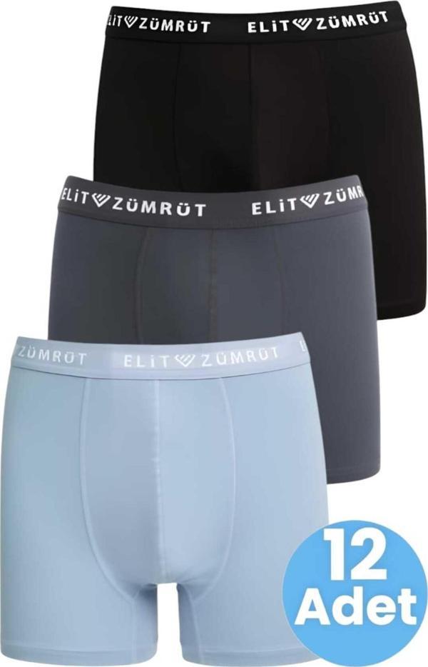 Tezzgelsin Erkek Pamuklu Likralı  12'Li  Boxer - Image 1