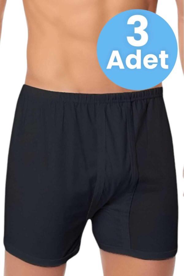 Tezzgelsin Erkek Rahat Kesim 3'Lü Paçalı Pamuklu Külot - Image 1
