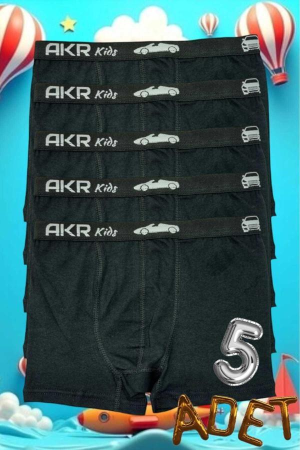 Tezzgelsin Erkek Çocuk Pamuklu Elastan Boxer 5 Li Paket - Image 1