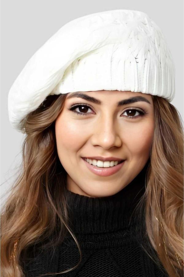 Kadın Örgü Triko Ressam Bere - Image 1