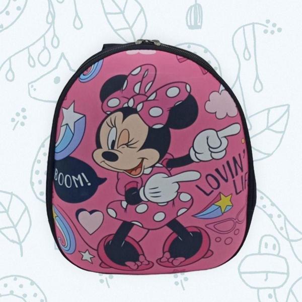 Kız Çocuk Eva Kumaş Minnie Mouse Karakterli 3-6 Yaş Anaokulu Ve Günlük Sırt Çantası - Image 1