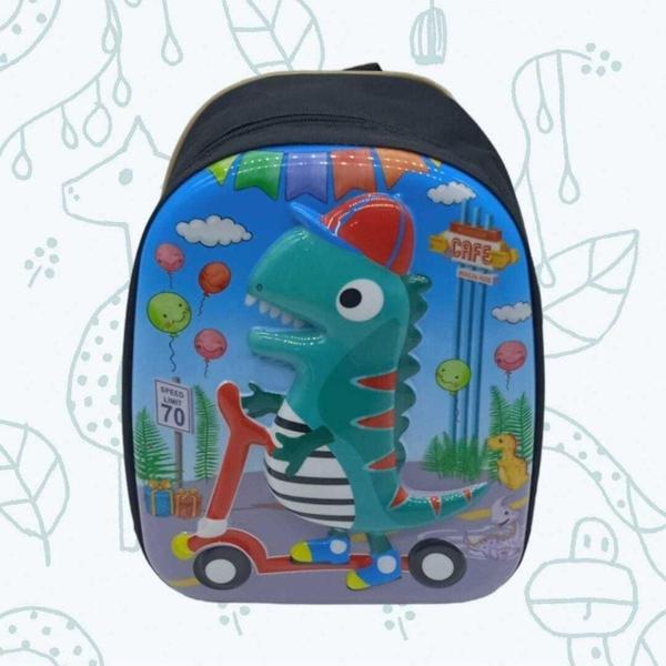 Kız Ve Erkek Çocuk Anaokulu 5D Kabartmalı Dino Dinazor Karakterli 3-6 Yaş Okul Sırt Çantası - Image 1