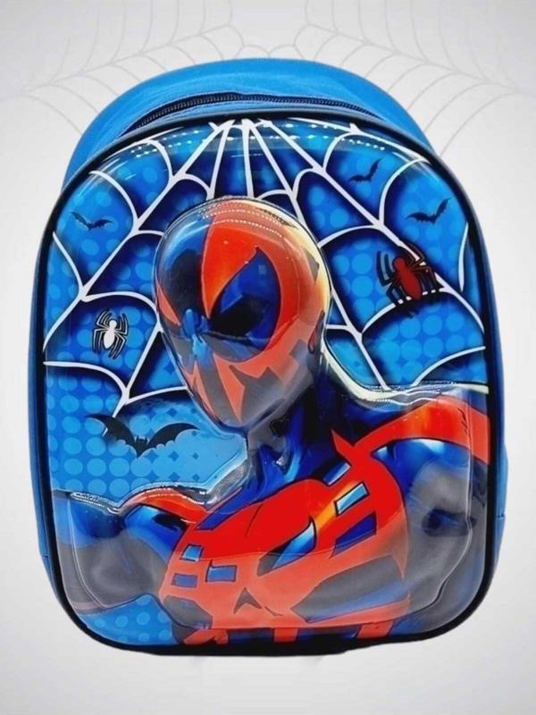 Erkek Çocuk Spiderman Örümcek Adam Kabartma Baskılı Anaokulu Kreş Okul Çantası Sırt Çantası - Image 1