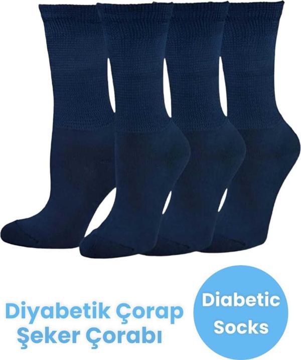 Tezzgelsin Unisex 3'Lü Pamuklu Diyabetik Çorap Şeker Çorabı Diyabet Çorabı Koku Önleyici Çorap - Image 1
