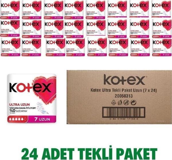 Kotex Ultra Uzun Hijyenik Ped 7'Li 7*24 ( 168 ) Adet - Image 1