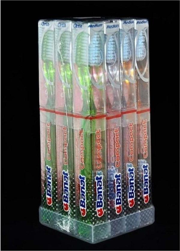 Osmanefendiler Diş Fırçası Compact 12 Adet Orta Sert - Image 1