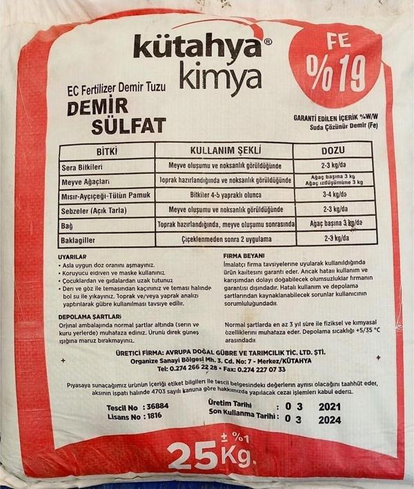Kimya Demir Sülfat 25 kg - Image 1