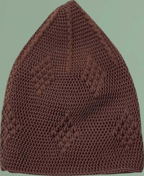 Dokuma Örgü Desenli Takke Kaliteli Namaz Takkesi - Image 1