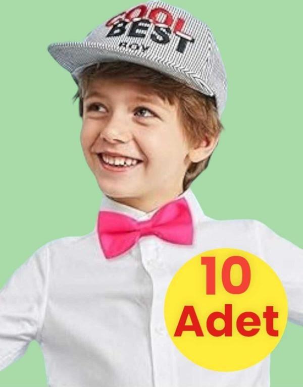 Erkek Çocuk Saten Papyon 10 Adet - Image 1