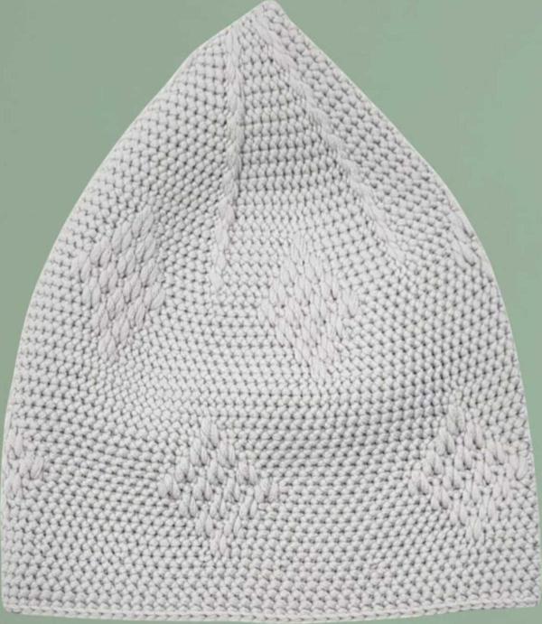 Dokuma Örgü Desenli Takke Kaliteli Namaz Takkesi - Image 1