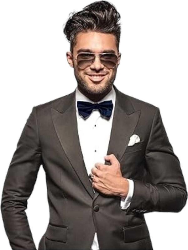 Erkek Düz Renk Saten Papyon - Image 1