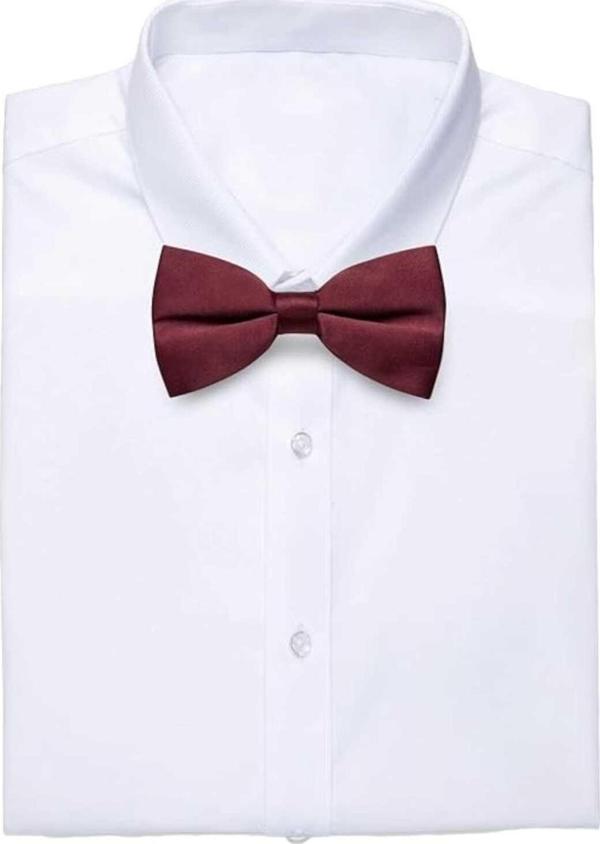 Erkek Düz Renk Saten Papyon - Image 1