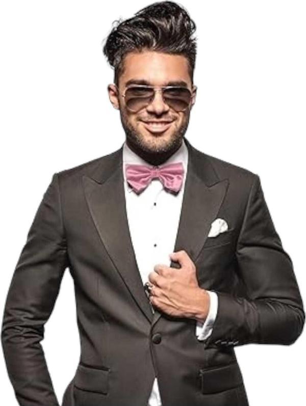 Erkek Düz Renk Saten Papyon - Image 1