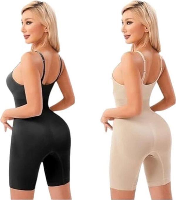 Tezzgelsin Kadın Ayarlanabilir İnce Askılı Tam Boy Dikişsiz Toparlayıcı Korse 2'Li Set - Image 1