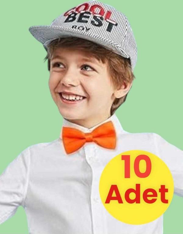 Erkek Çocuk Saten Papyon 10 Adet - Image 1