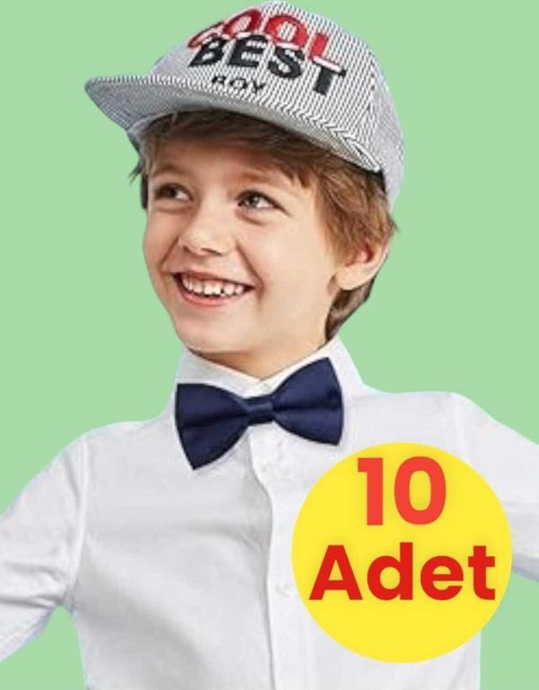 Erkek Çocuk Saten Papyon 10 Adet - Image 1