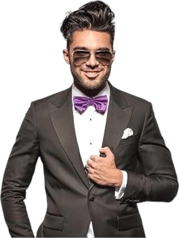 Erkek Düz Renk Saten Papyon - Image 1