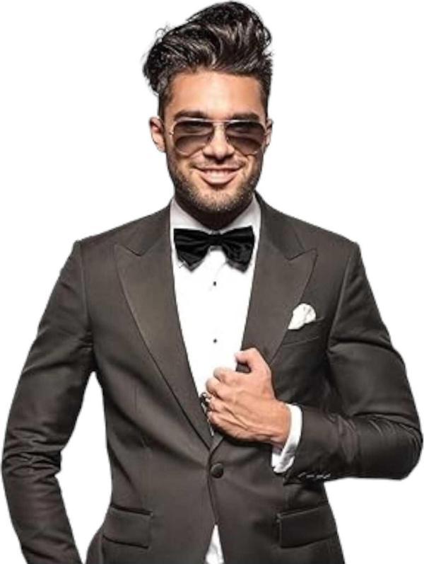 Erkek Düz Renk Saten Papyon - Image 1