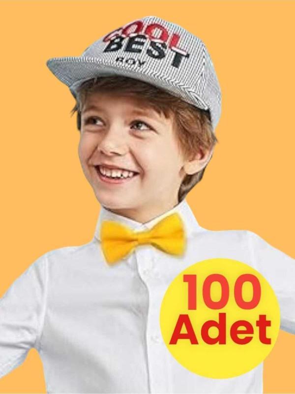 Erkek Çocuk Saten Papyon 100 Adet - Image 1