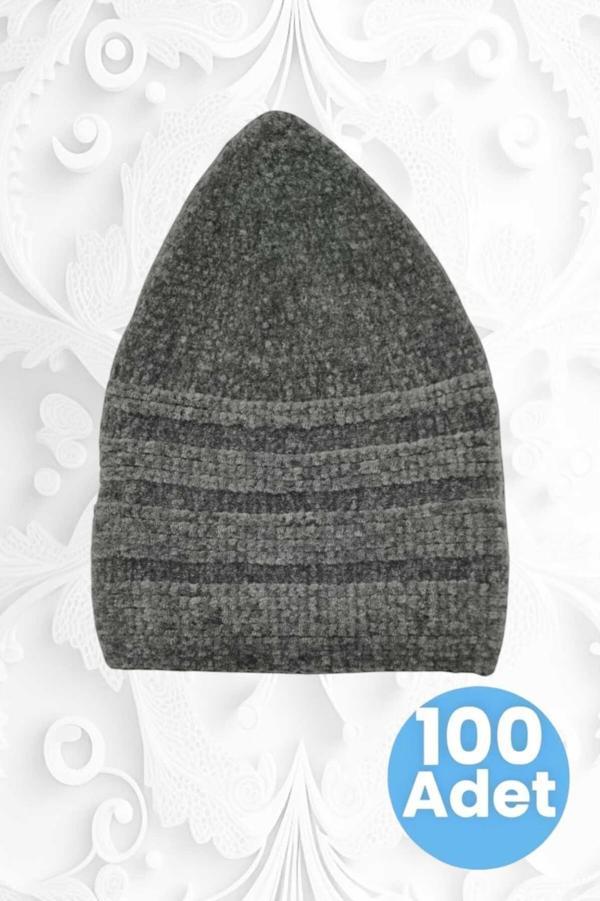 100'Lü Kadife Takke Kaliteli Namaz Takkesi - Image 1
