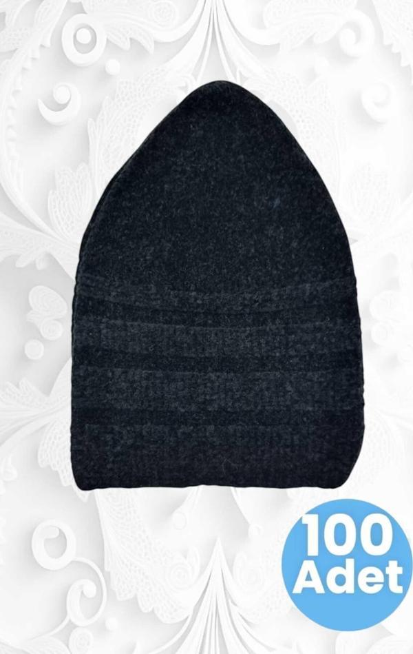 100'Lü Kadife Takke Kaliteli Namaz Takkesi - Image 1