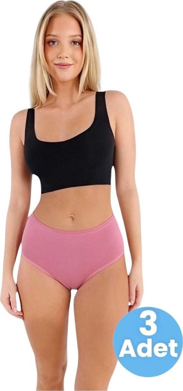 Tezzgelsin Kadın Pamuklu Penye Süprem Kumaş Bato Külot Kadın Bato Külot 3 Adet - Image 1