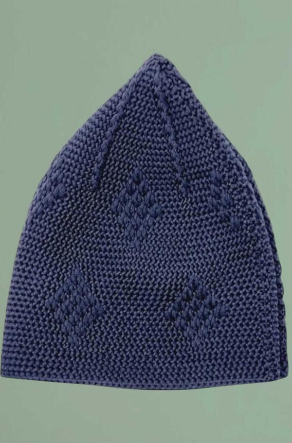 Dokuma Örgü Desenli Takke Kaliteli Namaz Takkesi - Image 1