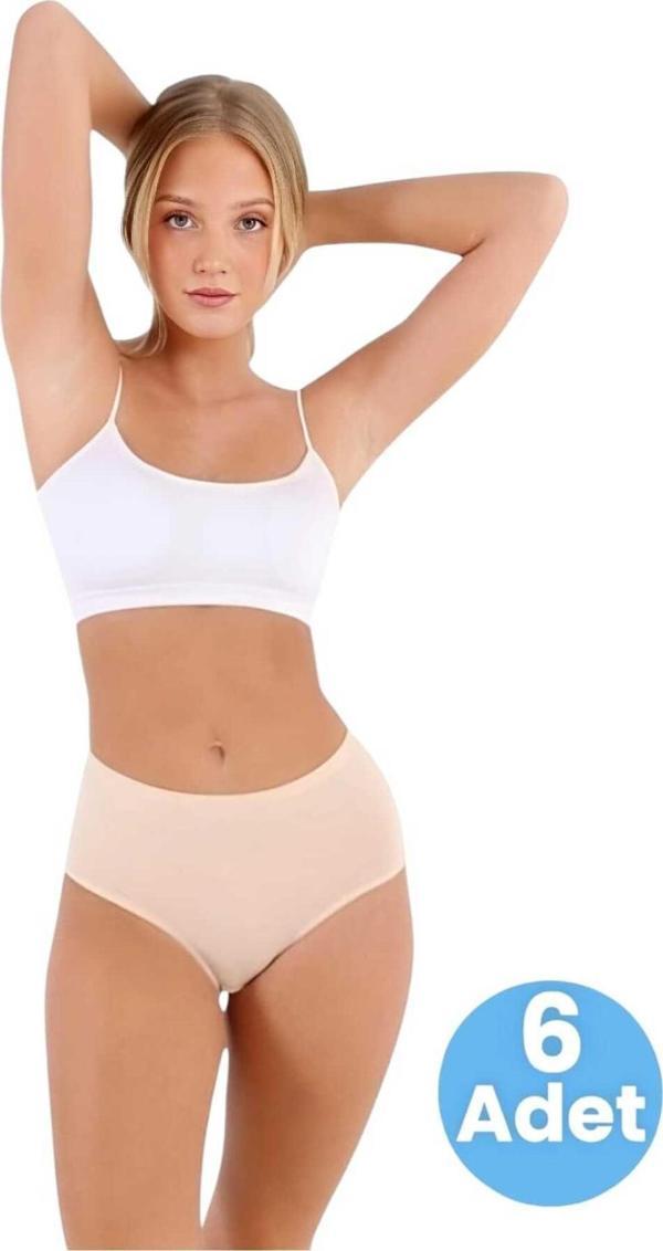 Tezzgelsin Kadın Pamuklu Penye Süprem Kumaş Bato Külot Kadın Bato Külot 6 Adet - Image 1