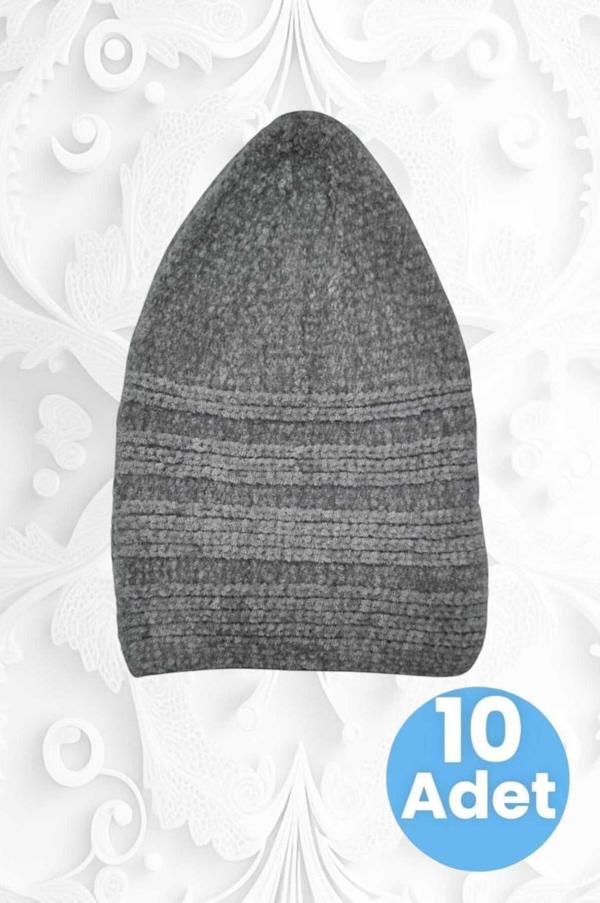 10'Lu Kadife Takke Kaliteli Namaz Takkesi - Image 1