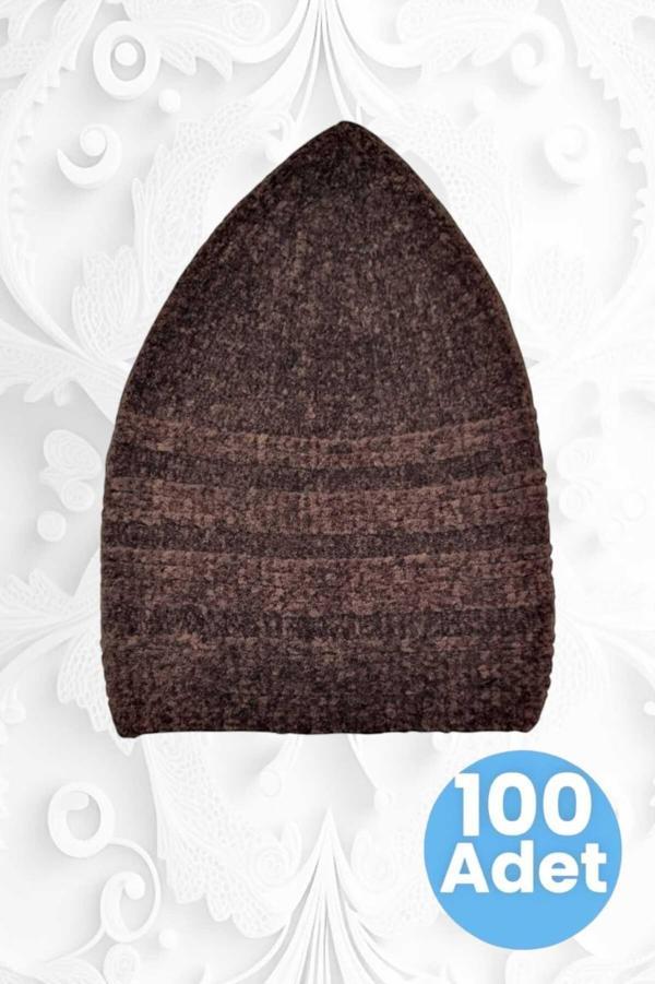100'Lü Kadife Takke Kaliteli Namaz Takkesi - Image 1