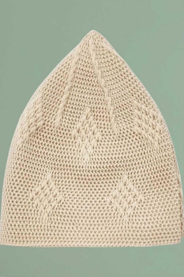 Dokuma Örgü Desenli Takke Kaliteli Namaz Takkesi - Image 1