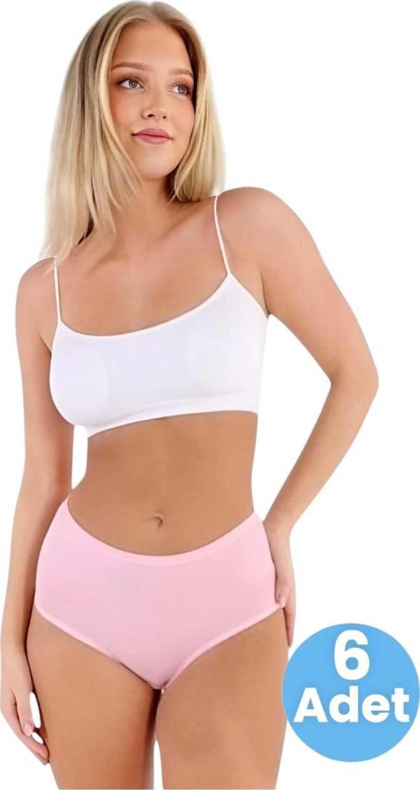 Tezzgelsin Kadın Pamuklu Penye Süprem Kumaş Bato Külot Kadın Bato Külot 6 Adet - Image 1