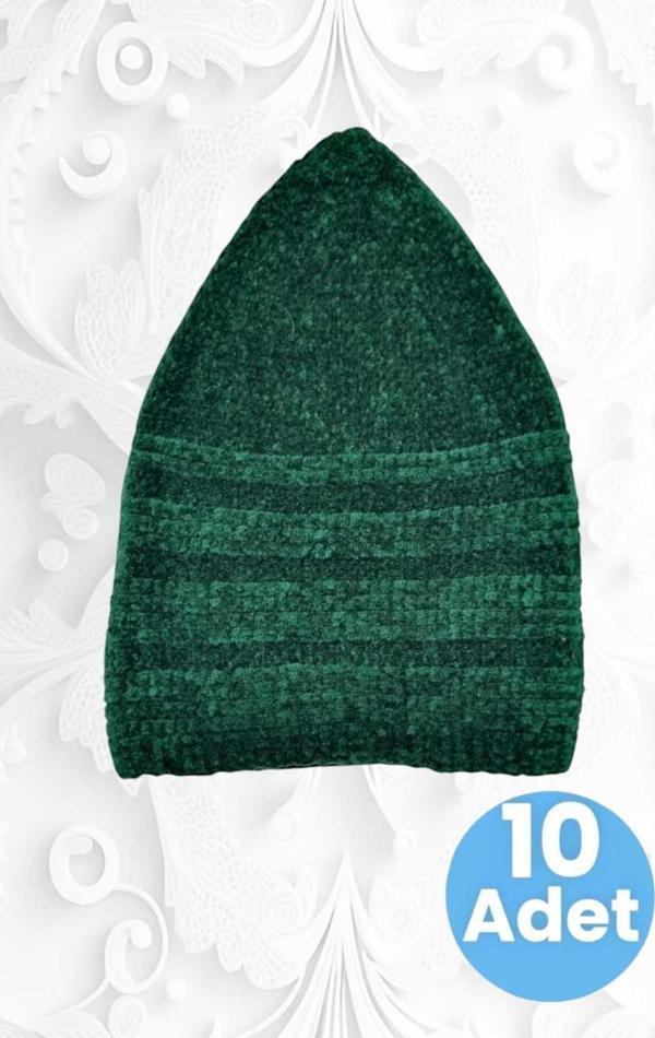 10'Lu Kadife Takke Kaliteli Namaz Takkesi - Image 1
