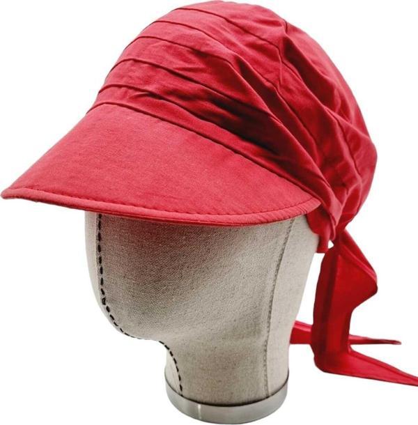 Kadın Safari Bağlamalı Siperli Bandana Plaj Şapkası - Image 1