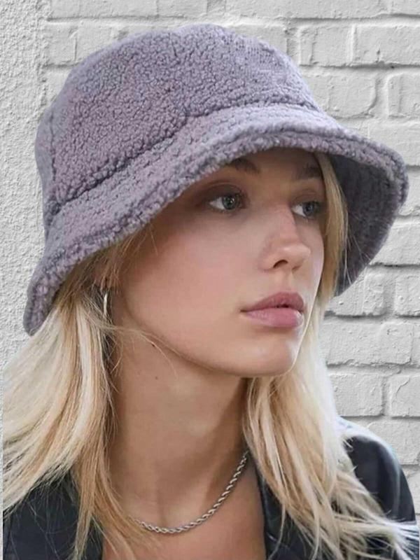 Kadın Peluş Teddy Bucket Şapka - Image 1