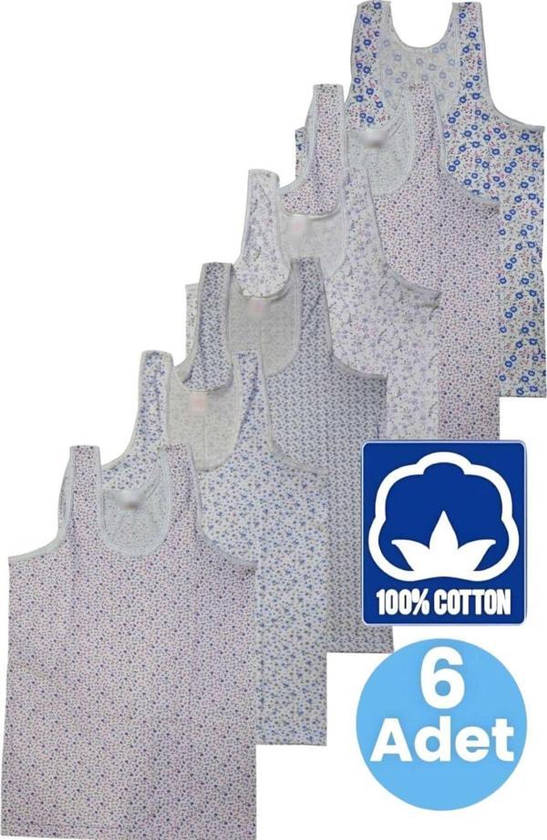 Tezzgelsin Kadın Desenli Kalın Askılı Atlet 6 Adet - Image 1