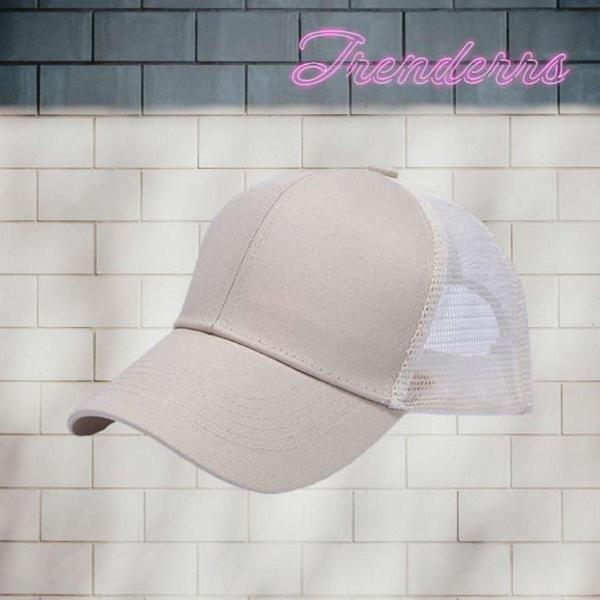 Unisex Arkadan Ayarlanabilir Fileli Basic Beyzbol Kep Şapka - Image 1